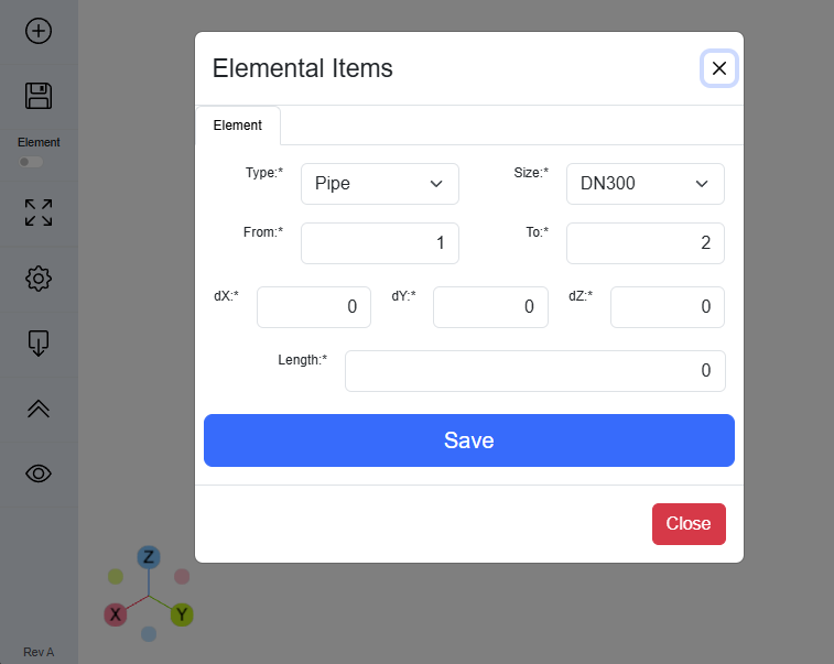 CPD editor toolbar and Add Element dialog.
